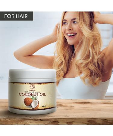 Coconut Oil 500ml - Pure Cold-Pressed Cocos Nucifera from Indonesia | Natural Body Butter & Hair Care - Buy Online on GoSupps.com