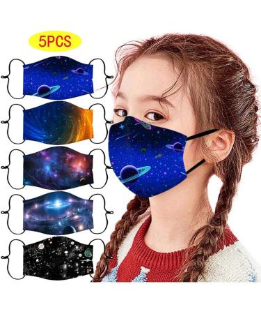 5 Packs Kids Protect_Cover_Mask Reusable Cotton Boys Girls (A) - Buy Online on GoSupps.com