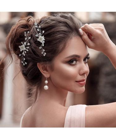 48 Pack Wedding Hair Comb with Faux Pearl and Crystal Accents - Bridal Hair Accessories for Bride, Bridesmaids, Prom - Silver Hair Clips and Pins - Buy Online on GoSupps.com