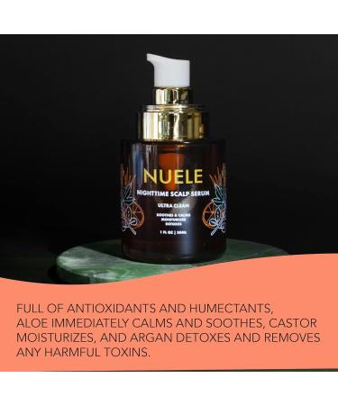 Nuele Nighttime Scalp Serum | Organic Detox for Fuller Healthier Hair | Soothing Treatment - 1 Fl Oz - Buy Online on GoSupps.com
