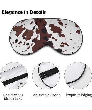Buy Cow Hide Print Sleeping Mask | Soft Adjustable Eye Mask for Men & Women | Light-Blocking Blindfold for Comfortable Sleep - Buy Online on GoSupps.com