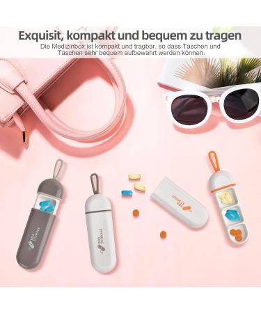 Optimize Your Health: Portable White & Orange Pill Box for Vitamins and Medication - Secure Compact Daily Dose Organizer - Buy Online on GoSupps.com