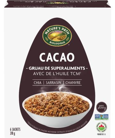 Nature's Path Organic Superfood Cacao Oatmeal 210 g (Pack of 6) Gluten Free Non-GMO Fair Trade - Buy Online on GoSupps.com