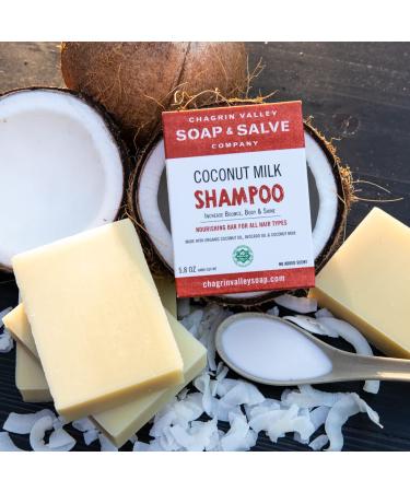 Chagrin Valley Shampoo Bar - Organic Unscented Coconut | Vegan SLS-Free Paraben-Free for Curly & All Hair Types | Eco-Friendly Recyclable Packaging - Buy Online on GoSupps.com