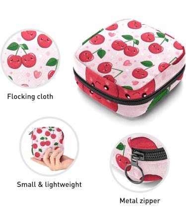 Buy Cute Cherry & Heart Women's Lift Storage Bags - Stylish Period Kit Pocket for Girls - Feminine Products Organizer - Buy Online on GoSupps.com