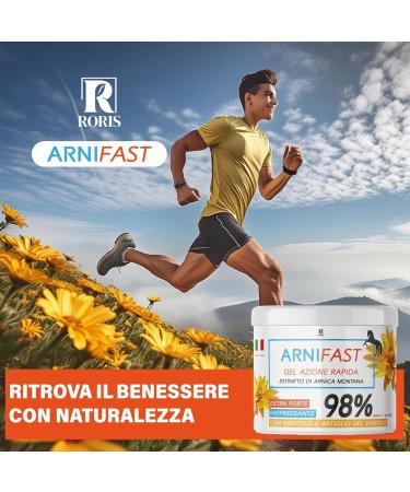 Roris Arnica Arnica pour chevaux usage humain 98 % extra fort v ritable extrait d'arnica action rapide gel 500 ml fabriqu en Italie id al pour les d chirures les tirements et les massages - Buy Online on GoSupps.com