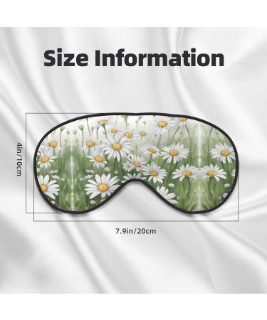 White Daisy Print Unisex Sleep Eye Mask | Soft Comfort Eye Shade for Travel Yoga & Shift Work - Shop Now - Buy Online on GoSupps.com