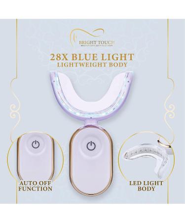 Bright Touch Teeth Whitening Kit - 28x LED Light, Waterproof Tray, 3 Gel Pens - 35% Carbamide Peroxide - Premium Home Tooth Whitener for Sensitive Teeth - Dental Care Stain Remover - Buy Online on GoSupps.com