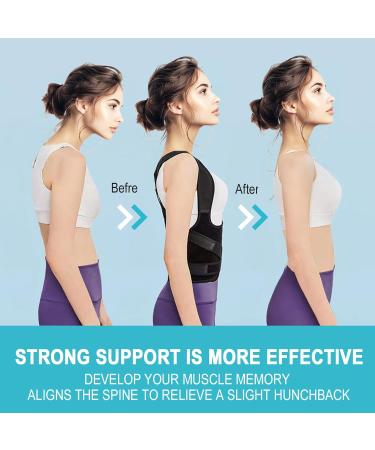 Adjustable Posture Corrector for Men & Women - Shoulder Straightener to Elevate Posture | Daily Alignment Boost (Large - Buy Online on GoSupps.com