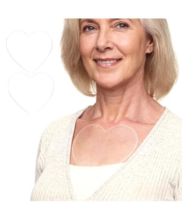 Anti-Wrinkle Silicone Chest Patches 2PCS Reusable Chest Pads for Side Sleeping Lines Overnight Neck & D collet Care Self-Care Beauty Essential Valentine s Day Gift for Her