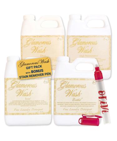 Tyler Glamorous Wash Liquid Laundry Detergent Gift Pack - Pack of 4-4 fl oz each - With Olivi Stain Remover Pen - For Washing Clothes Linen Lingerie Expensive Fabric Sheets and more