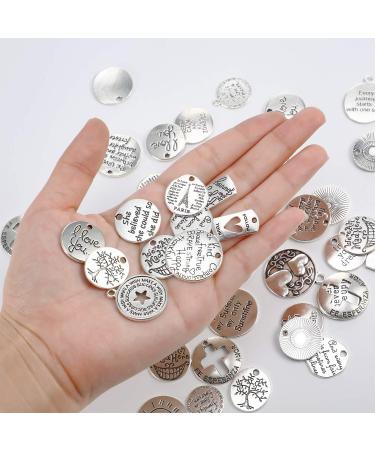 60 Piece Inspiration Words Charms - DIY Jewelry Making Supplies - Buy Online on GoSupps.com
