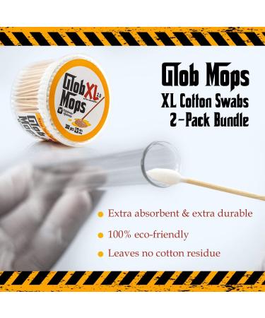 Glob Mops XL Cotton Swabs 2.0 - Extra Absorbent Bamboo Cotton Swabs - 2-Pack (600 Total Buds) - Buy Online on GoSupps.com