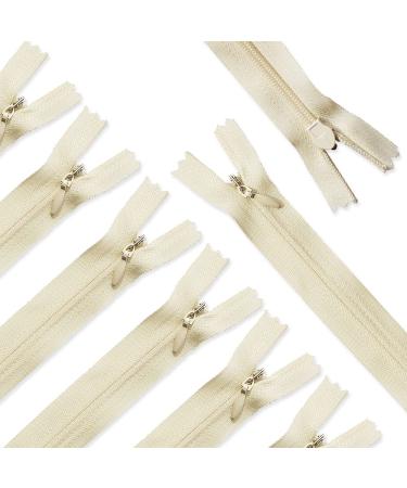 Renashed 45pcs 21.5 Inch Nylon Invisible Zippers for Tailor Sewer Sewing Craft Crafter's Special (Beige)