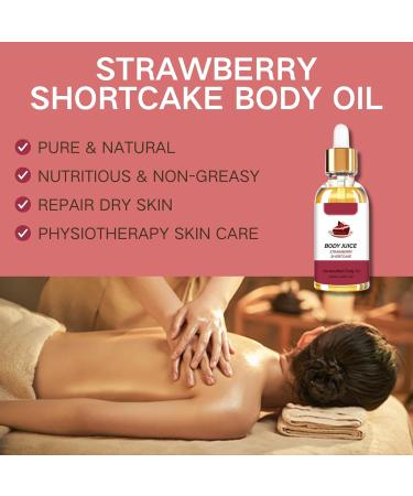 Strawberry Shortcake Body Oil Handcrafted Body Oil Body Juice Oil Body Moisturiser Facial Oil Body Oil for Dry Skin Hydrating & Nourishing Skin Firming Relaxation Fresh Smell - Buy Online on GoSupps.com