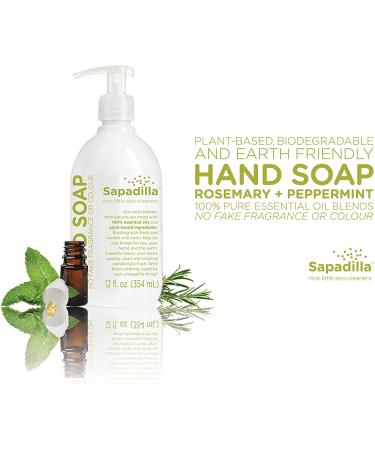 Sapadilla Rosemary + Peppermint Variety Pack - 16 oz Hand Soap, Dish Soap, Countertop Cleanser - Buy Online on GoSupps.com