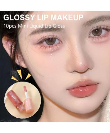 10 Colors Lip Tint Stain Mini Liquid Lipstick Set - Korean Moisturizing Lip Gloss Multi-Use Lip & Cheek Tint Waterproof & Long-Lasting High Pigment - Buy Online on GoSupps.com