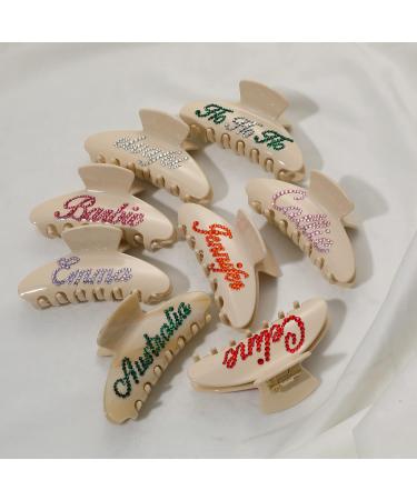 Personalized White Hair Claw Clip for Women - Customizable Gift for Her | Valentine's Day - Buy Online on GoSupps.com