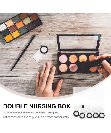 HEALLILY Contact Lens Case - 5PCS Travel Container Set with Tweezers & Mirror | Perfect for Outdoor Use - Random Colors - Buy Online on GoSupps.com