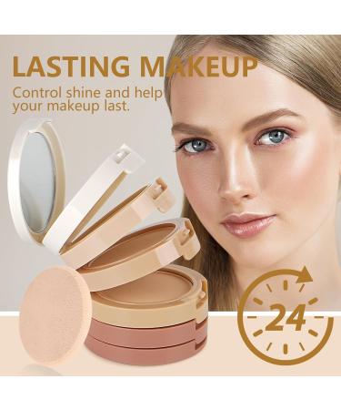 FantasyDay 5 in 1 Makeup Setting Powder Pressed Powder Cosmetics Powder Foundation Longwear Coverage with a Mattifying Finish Water- and Heat-Resistant Shine & Oil Control - Buy Online on GoSupps.com