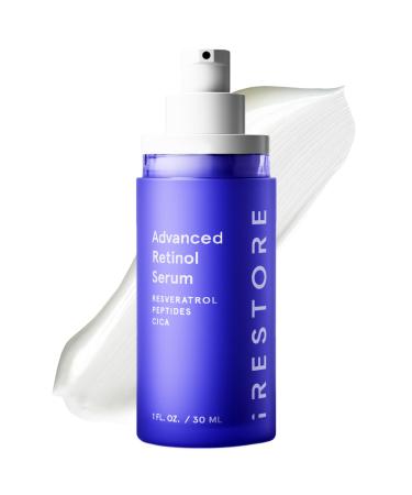iRestore Retinol Serum for Face - 1% Retinol with Peptides & Hyaluronic Acid - Anti Aging Night Serum for Sensitive Skin - Fragrance Free Reduces Fine Lines Wrinkles (Pack of 1)