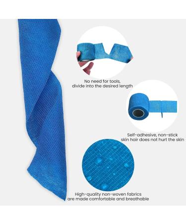 Yoniya 12 Rolls Self-Adhesive Bandage - Elastic Self-Adhering Bandage for Horses Dogs & Humans (10cm x 4.5m) - Blue - Ideal for International Shipping - Buy Online on GoSupps.com