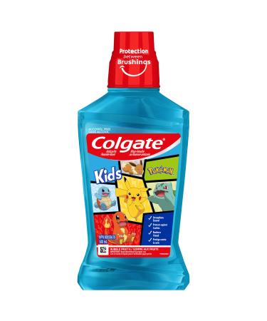 Colgate Kids Anticavity Fluoride Mouthwash Pok mon Alcohol-Free 500 mL Pokemon 500 ml (Pack of 1)