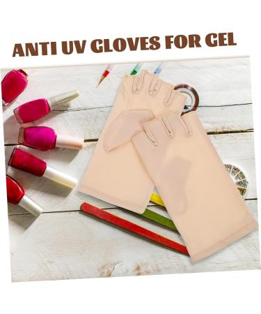 Ipetboom 1 Pair Nail Gloves Miss Touch Screen Accessories Spandex 17x8.5cm Beige - Buy Online on GoSupps.com