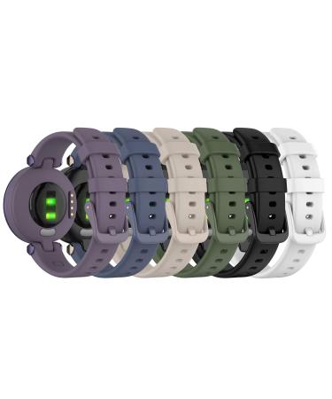 ECSEM Replacement Bands Compatible with Garmin Lily Smart Watch Soft Silicone Straps/Bands for Garmin Lily(6Pack)