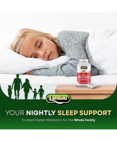 Landau 0.3mg-300 mcg Melty Melatonin for Kids & Adults Easy-to-Take, Fast-Dissolving, Helps You Fall Asleep Faster Kosher, Made in The USA 100 Tablets, Cherry Flavor 100 Count (Pack of 1) - Buy Online on GoSupps.com