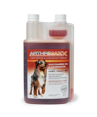 ArthriMAXX Joint Supplement for Dogs, Anti-inflammatory, Glucosamine & Chondroitin, Joint Pain Relief from Arthritis & Inflammation vegetable 32 FL oz
