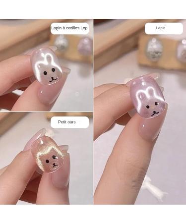 Aimant pour Ongles - Aimant D coratif en Forme de Lapin avec il de Chaton Effet C ur D coratif Accessoires de Vernis Portatifs pour D butants Professionnels Salons & Studios - Buy Online on GoSupps.com