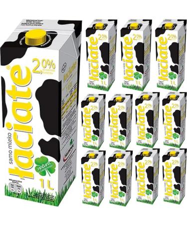 Laciate Yellow Milk 2.0% Fat UHT Milk 1000 Mililiter x 12 Boxes - Buy Online on GoSupps.com