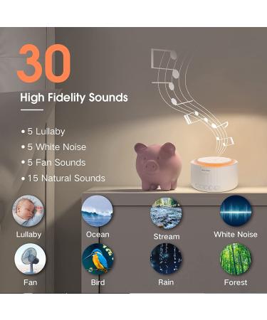 White Noise Sound Machine with 30 Non-looping Sounds | 36-Level Volume | Memory Function and Timer | Touch Night Light | for Adults, Baby, Elder - Buy Online on GoSupps.com