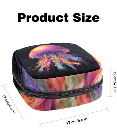 Jellyfish Period Pouch - Portable Tampon Storage Bag & Feminine Product Organizer - Ideal First Period Gift for Teen Girls - Multicolored - Buy Online on GoSupps.com