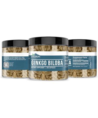 Earthborn Elements Ginkgo Biloba 200 Capsules Pure & Undiluted No Additives 200 Count (Pack of 1) - Buy Online on GoSupps.com