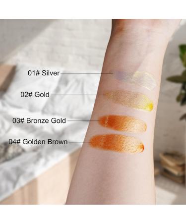 Pongnas Body Highlighter Oil 100ml Long Lasting Shimmering Glow Liquid with Nourishing Ingredients for Cheek Collarbone Shoulder (Gold Bronze) - Buy Online on GoSupps.com