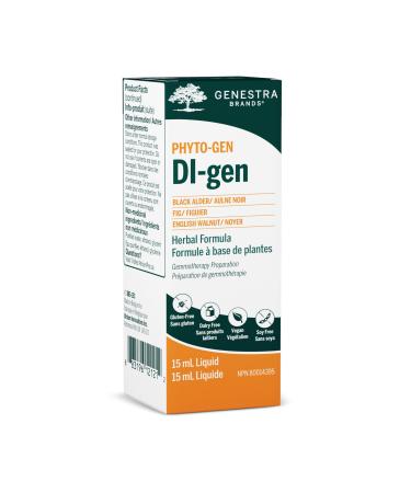 Genestra Brands - DI-gen - Black Alder Fig and English Walnut Herbal Supplement - 15 ml Liquid