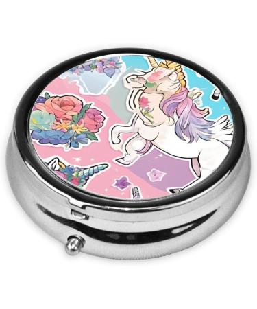 Beauty Rainbow Printed Mini Pill Box | 3 Compartment Travel Organizer | Portable Medicine Case for Home & Office - Buy Online on GoSupps.com