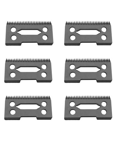 dinio 6 Pcs Ceramic Blade Ceramic Replacement Cutter 28 Teeth Ceramic Clipper Blade Replacement Cutter 2-Hole Clipper Black