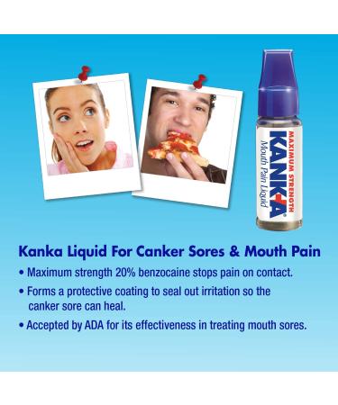 Kank-A Mouth Pain Liquid Maximum Strength 0.33 Fl Oz - Fast Relief for Oral Discomfort - Buy Online on GoSupps.com