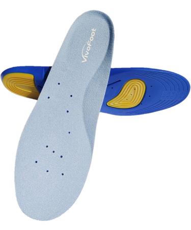 VivoFoot Memory Foam Full-Length Shoe Inserts - Comfort & Athletic Insoles for Men & Women (Men 7-12) - Buy Online on GoSupps.com