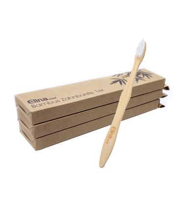 Bamboo toothbrushes 3-pack bamboo toothbrush set wooden toothbrush medium/medium sustainable toothbrush travel toothbrush