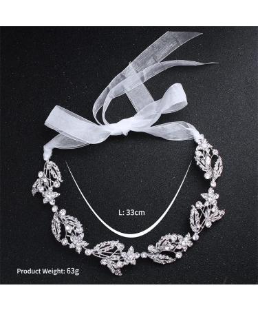 Silver Bridal Headband Rhinestone Headpiece Diamante Headdress Hair Vine for Brides Bridesmaid Bridal Hair Wedding Accessories - Buy Online on GoSupps.com