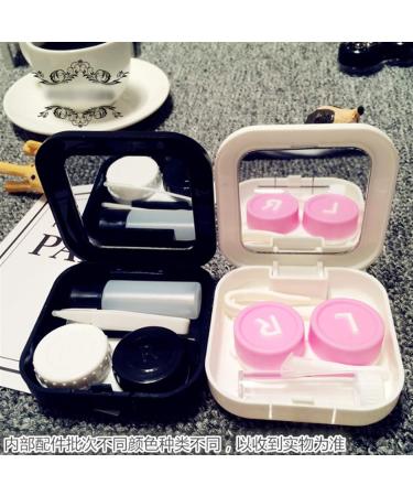 Handmade Lentil & Contact Lens Storage Container Set | Mini Box with Mirror - Stylish Black/White Christmas Deer Design - Buy Online on GoSupps.com