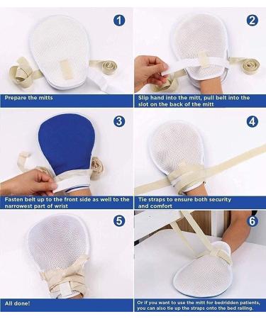 Hands Finger Control Mitts for Dementia | Safety Restraint Gloves & Infection Protection for Elderly Care - Buy Online on GoSupps.com