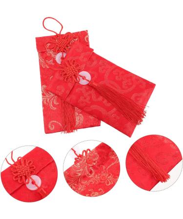 ABOOFAN 4 Pcs Fabric Red Envelope Chinese Gifts Hongbao Envelopes Lucky Money Envelopes Silk Red Envelope Red Envelopes Embroidered Purse Party Red Packets Cloth New Year Money Bag - Buy Online on GoSupps.com