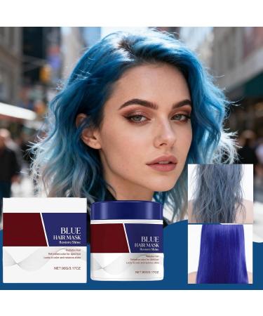CGACCSD Blue color mask blue hair mask restores and beautifies blue tones of colored hair 90 g refreshes color and tone intensive revitalizing care for colored hair - Buy Online on GoSupps.com