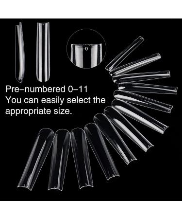 504Pcs Clear Nail Tips for Acrylic Nails Professional  XXL / XXXL Extra Long Tapered Square Acrylic Nail Tips  Full Cover Fake Nails False Nails  Nail Extension for Manicure Salon Home DIY Nail Art 504Pcs XXXL Square Bag - Buy Online on GoSupps.com