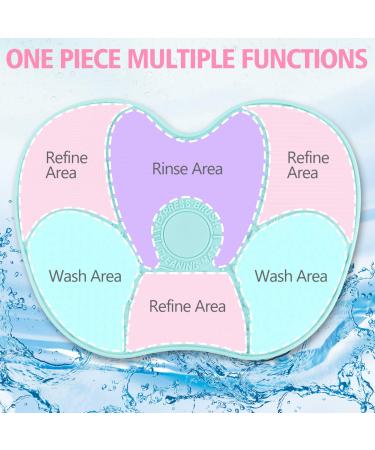 Silicon Makeup Brush Cleaning Mat | Portable Cosmetic Brush Cleaner Pad with Suction Cup - Effortless Cleaning in Green - Buy Online on GoSupps.com